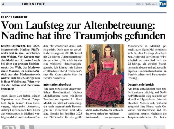 Land & Leute 報導 : SPARKLE COLLECTION Milan Fashion Week 2023
